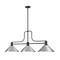 Z-Lite Melange Billiard, 3-Light, 14 In.W x 52 In.L x 21 In.H, Matte Black/Brushed Nickel 725-3MB-MBN - alternate 5
